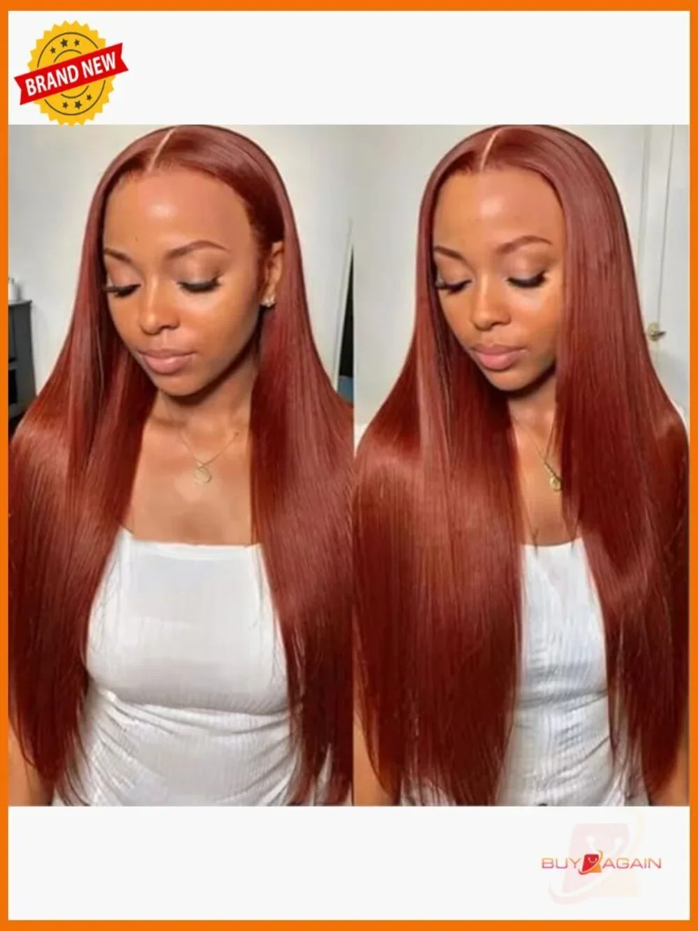 26inch 13x6 Lace Front Wig Human Hair Straight 180% Density Full Head Hand-Tied